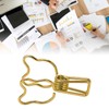 100pcs Binder Clip Hollow Cartoon Bear Long Tail Metal Paper
