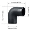 Tokenhigh 60mm Car Air Heater Ducting Pipe Outlet, L Shape
