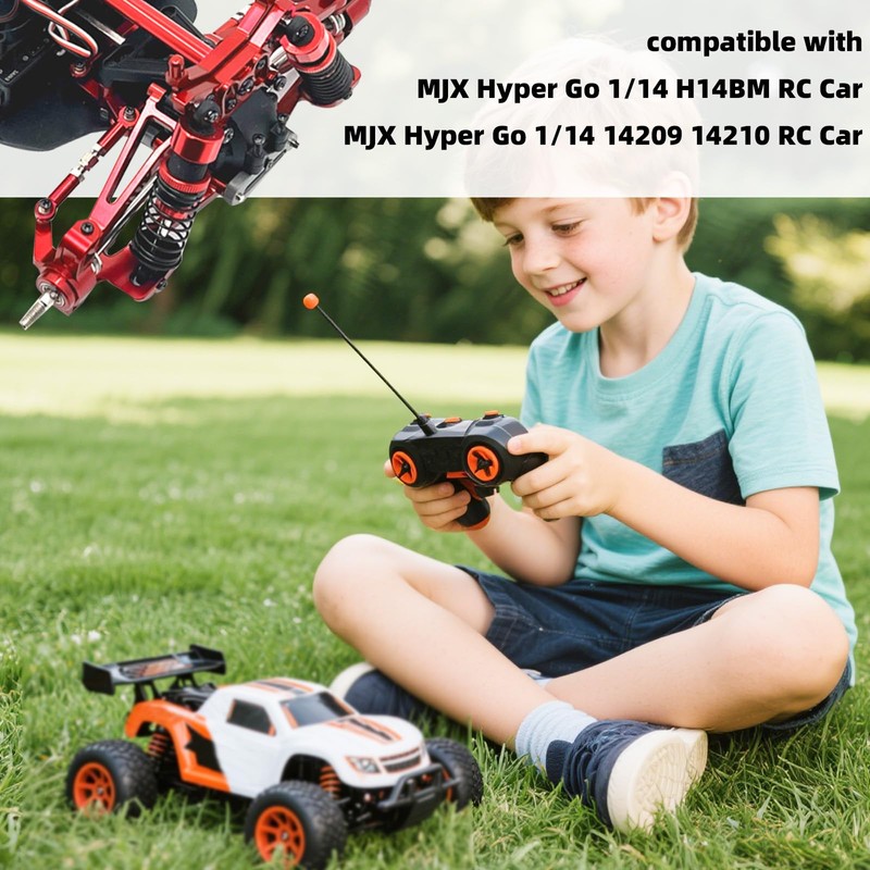 BOXOB 2pcs Upgrade Metal Steering Linkage Parts Pull Rod Arm