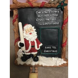 Christmas countdown Santa Chalkboard Days until Christmas Santa Clause