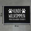 Trendation - Dog Doormat Saying Gift Dog Owner Dogs Welcome