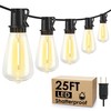 Larkvue 25FT Outdoor String Lights, Patio Lights with 10+1 LED