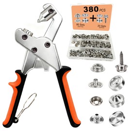 Snap Fastener Tool Kit, 100 Sets Boat Cover Snaps with Snap Setter Tool