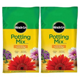 Miracle-Gro Potting Mix, 1 Cu Ft (Pack of 2)