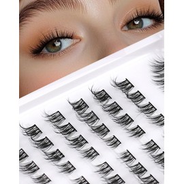 Onlyall Lash Clusters Eyelash Extensions Pre-styled False Eyelashes Clusters Natural C Curl Lash Clusters Wispy False Lashes Clusters Eyelash Clusters Wispy-01
