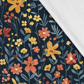 HEKO PANELS Softshell Fabric Sold by the Metre Outdoor Fabric Waterproof with Fleece Fabric for Sewing Sewing Fabrics Windproof for Jacket Hiking Sports Jumpsuit Flowers Spring 3 Metres 145 x 300 cm