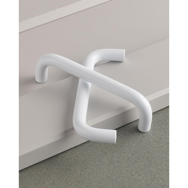 funifiti 5 Pack Bright White Cabinet Pulls 3.8 Inch (96mm)