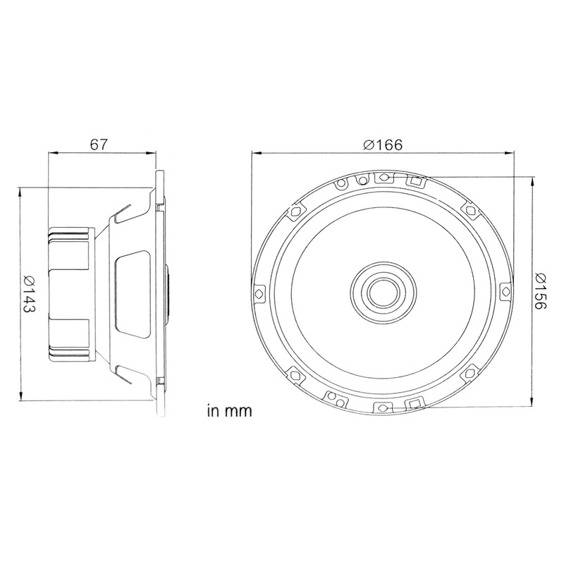 Helix HXS-106 6.5" Esprit 2-Way 360° Coaxial Speakers Adjustable Tweeter