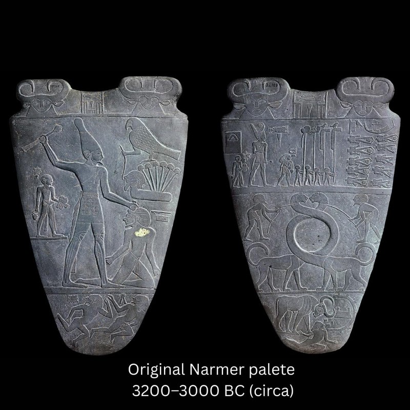 Egyptian Narmer Pallete Wall Hanging - Double-sided - Made in