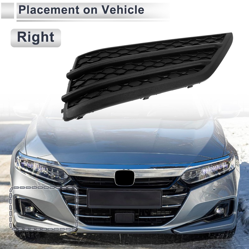 RATCHROLL Front Right Fog Light Grill for Honda Pilot 2016-2018