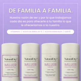 Desodorante Mujer NaturalDry En Barra Natural - Lavanda 3 unidades