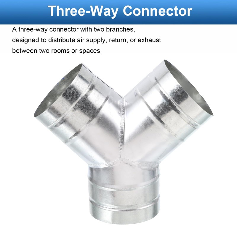TOP-VIGOR 5" Inch to 5" Inch Y Shape Duct Splitter,