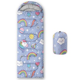 HOSIMA Rainbow Unicorn Sleeping Bag Cold Climate Adult Girls Boys Waterproof Men Warm Camping Hiking Outdoor Travel Hunting Compression Sack (Unicorn)