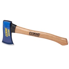 Estwing Axe, 1.25 lb Forged Head with 14-Inch Hickory Wood Handle, Hardened up to 50-55 HRC, Suitable for Cutting, Chopping, Splitting, and Shaping Wood, Model #62370