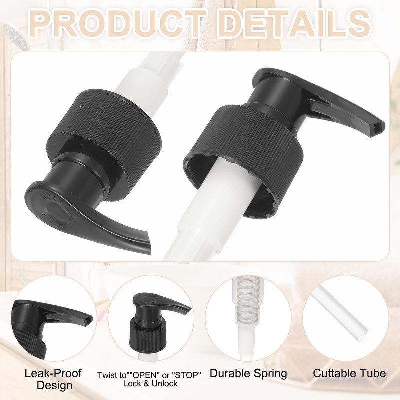 sourcing map 8 Pcs Soap Dispenser Pump Heads Soap Dispensers