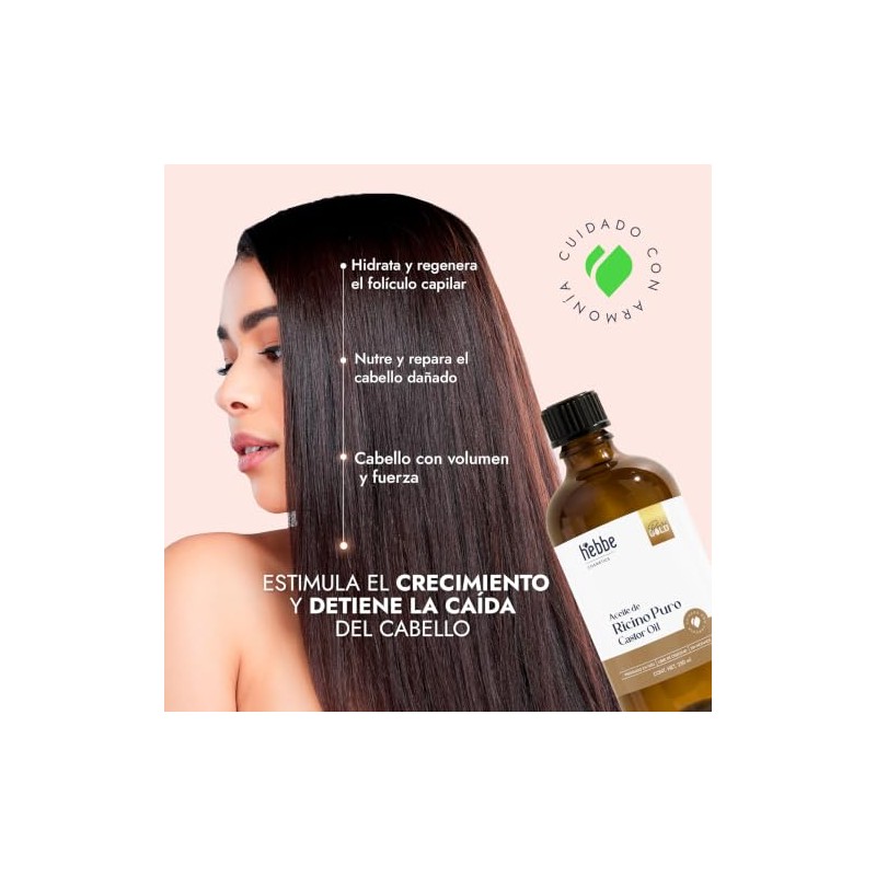 Aceite De Ricino Castor Oil Orgánico uso Pestañas Cejas Y