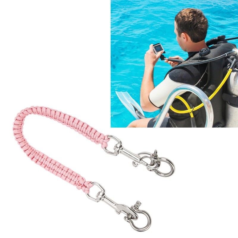 Diving Camera Lanyard Corrosion Rust Resistance 360° Flexible Rotation Diving