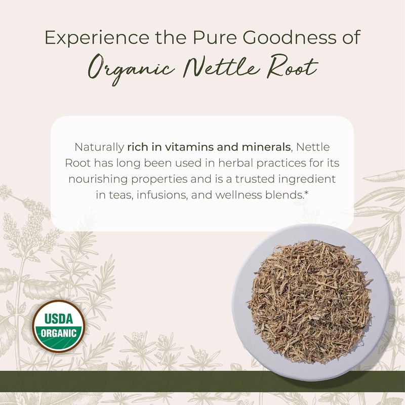 Organic Nettle Root C/S - 4 Oz (113 G) -