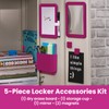 LockerMate 6-Piece Locker Organizer Kit, Includes Mirror, Whiteboard, Storage Cup