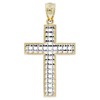 Charm America - Gold Diamond-cut Cross Pendant, 14 Karat Solid