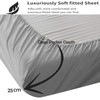 Silver Grey Double fitted sheet Non-iron, Soft, Plain 200TC polycotton