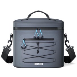 YULEEE 15L Insulated Cooler Bag - Large Multi-Functional Picnic Lunch Bag for Men & Women,Waterproof Leakproof Perfect for Beach, Family,Travel, Camping, BBQ,and Outdoor Activities, Grey