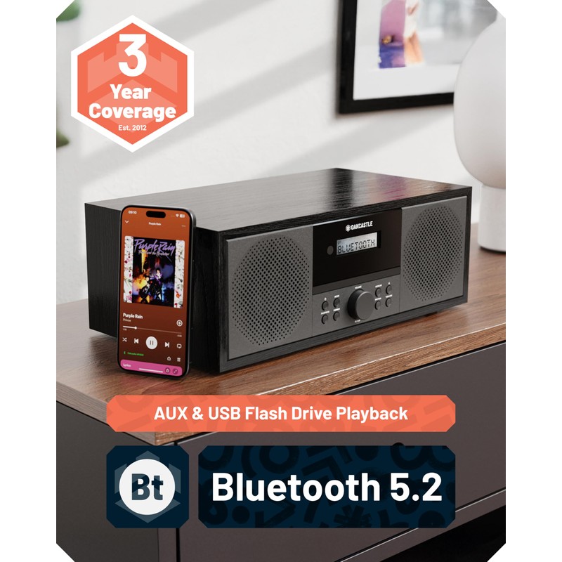 Home Stereo System with CD Player Bluetooth & Radio |