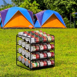 4 Tier Can Rack Organizer Beverage Storage for Kitchen Pantry Hold Up to 48 Cans