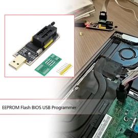 YINETTECH 1 Set CH341A 24/25 Series EEPROM Flash BIOS USB Programmer with SOIC8 SOP8 Adaptor Module for Motherboard Routing LCD Panel Programming