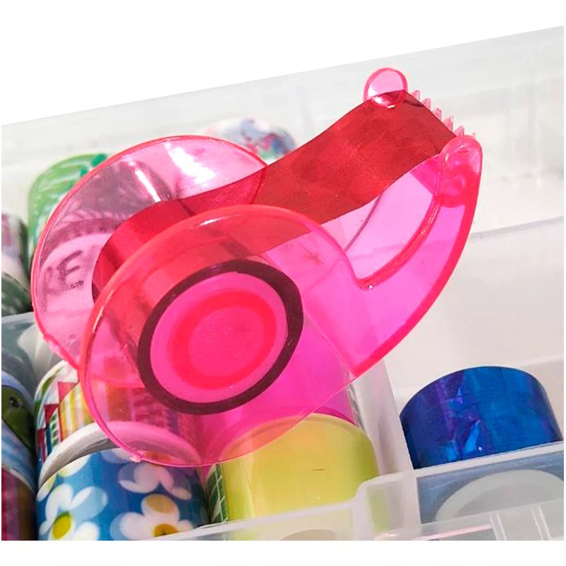 Lecute Shop Set 20 Washi Tapes Cinta Decorativa Dispensador +