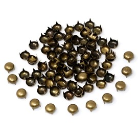 Honbay 100PCS 9mm Nailheads DIY Round Punk Rivets Dome Metal Studs for Purse Handbag Backpack Jeans Jacket Clothes Belt Collars Shoes Hats (Bronze)