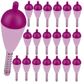 QualyQualy Fishing Float Bobbers 20PCS Hard ABS Floats Spring Bobbers with Oval Fishing Bobbers Set for Crappie Panfish Walleyes Fixed Bobbers