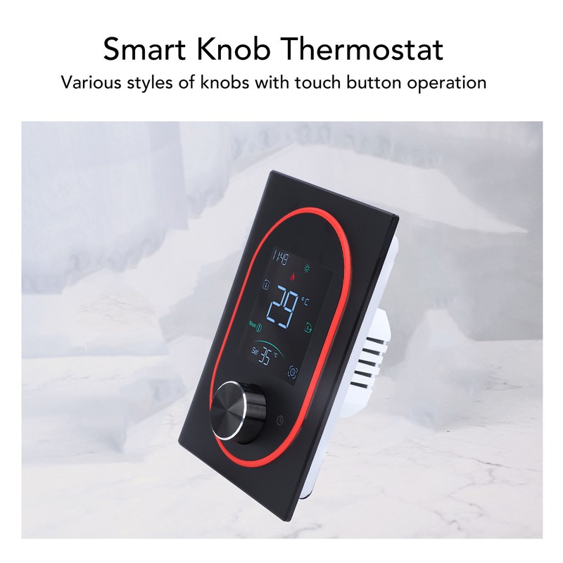 Smart Color Thermostat APP Programmable Touchscreen Knob Control Smart Temperature