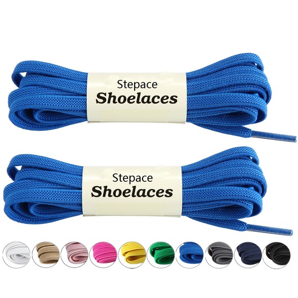 Stepace [2 Pairs] Flat Elastic Shoe Laces for Sneakers 31"-63"