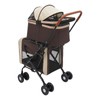 2-Layers Pet Stroller for 2 Cats/Dogs,Foldable Lightweight 77lbs Capacity Carrier,