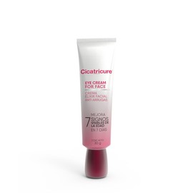 CICATRICURE - Eye cream for face. Crema elixir facial anti-arrugas que aumenta inmediatamente un 31% la hidratación de la piel y mejora los 7 signos visibles de la edad en tan solo 7 días. Botella con 30g