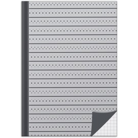 RNKVERLAG 46804 Notebook "Grey" in DIN A5 Squared with 96 Sheets 70 g/m², Pack of 1