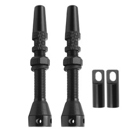 NVGFTG Presta Tubeless Valve 44 mm Aluminium Alloy Valve Stem Bicycle Tubeless Presta, for Most Tubeless Bicycle Rims (Black)