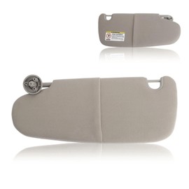 ZONFANT Grey Left Driver Side Sun Visor without Sunroof Compatible with Dodge Vehicle 2002 2003 2004 2005 2006 2007 2008 2009 Ram 1500 2500 3500, Replace#1CT11TL2AA