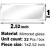 XIHACTY 64 Pcs Peel and Stick Beveled Mirror Glass Tile.2.5x1