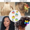 QZKJQDD Pack of 6 Flower Hair Clips, Three Colours Hair
