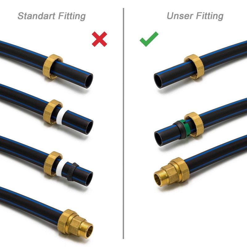 PE Pipe Fitting Brass Fitting Coupling Angle Clamp Connector Sleeve