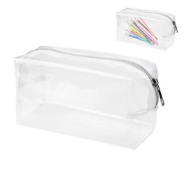Dacatoow Zippered Clear Pencil Case, Waterproof PVC Transparent Pencil Case, See Through Pencil Bag with Large Capacity, Travel Cosmetic Bag for Stationery, Toiletries & Office Supplies