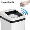 iTouchless 14 Gallon Slide Open Lid Kitchen Trash Can with,