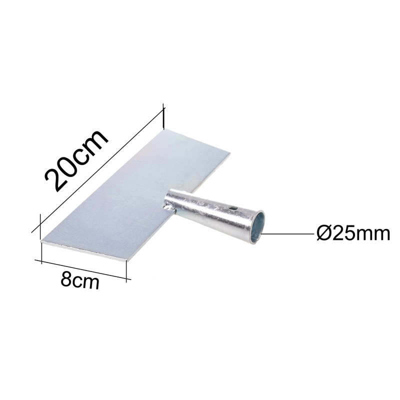 Aqbau® Ice Scraper with Handle Galvanised 20 cm Sharp Ice