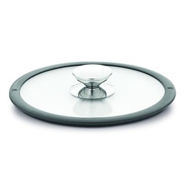 Berndes 16 cm Glass Lid with Black Silicon Rim