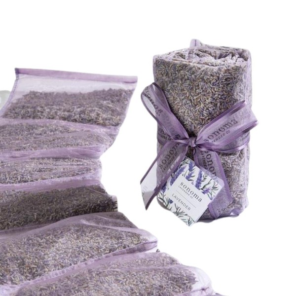 Sonoma Lavender Dried Lavender Sachets by The Yard for Drawers and Closets, Natural Air Freshener for Home, Car, Bag, Room, and Closet
