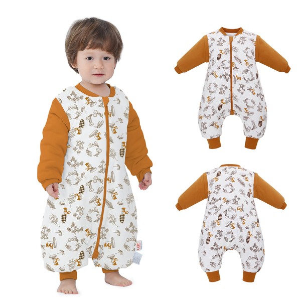 Baby Winter Sleeping Bag with Feet Long Sleeves, Sleeping Bag