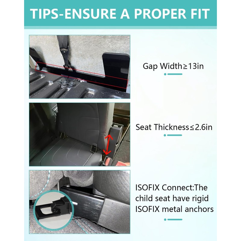 Car Seat Latch Anchor Child Safety Seat Tether Kit Steel