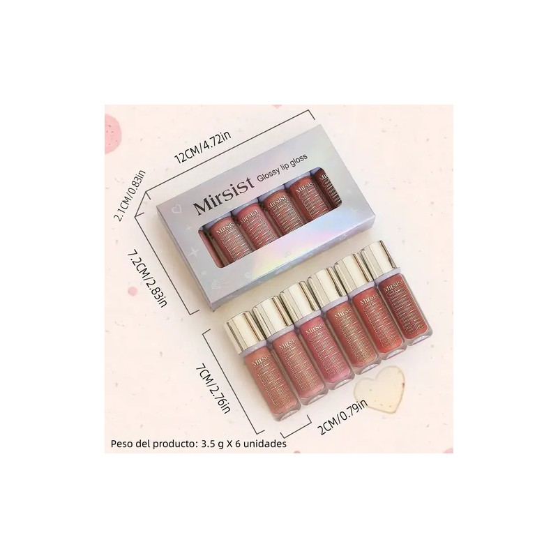 Mirsist Sexy Plump Lip Glow Oil Crystal Jelly-6pcs